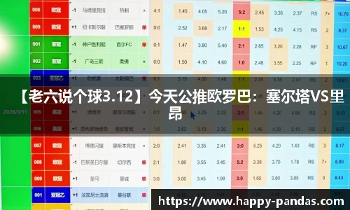 【老六说个球3.12】今天公推欧罗巴：塞尔塔VS里昂
